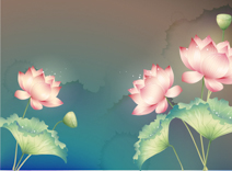 A009765-时尚简约-手绘 荷花 (1)