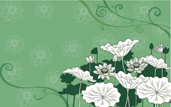 A009766-时尚简约-手绘 荷花