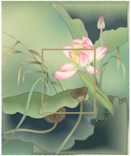 A009773-时尚简约-手绘 荷花