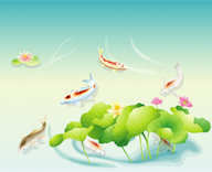 B2441-时尚简约-花类 荷花