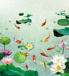 B3600-时尚简约-花类-荷花