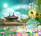 B3612-时尚简约-花类-荷花 荷塘 鹤 亭子 垂柳