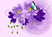 B999-时尚简约-梦幻背景 花纹 手绘花卉