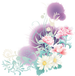 B2119-时尚简约-梦幻背景 手绘花卉