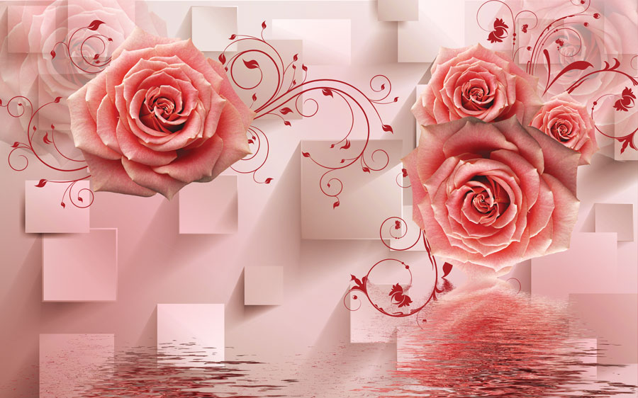 A013395-1086-3D-玫瑰花