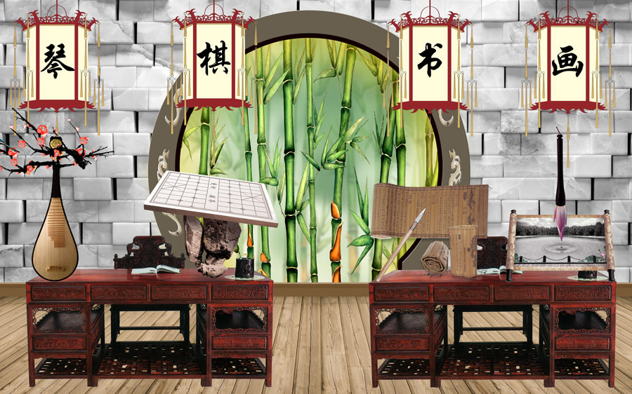 A013410-1111-3D-琴棋书画