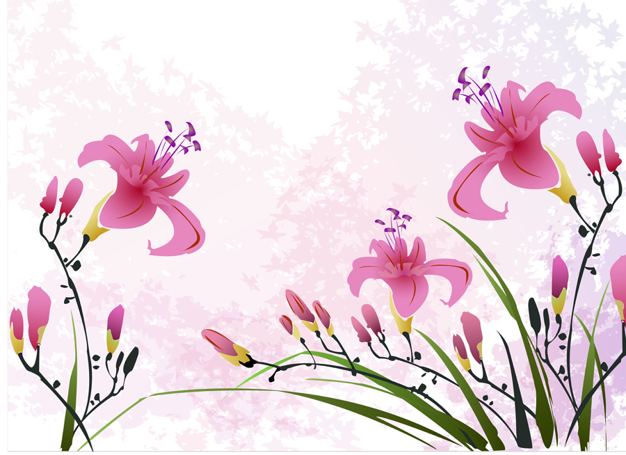 A008578-时尚简约-花卉-百合花