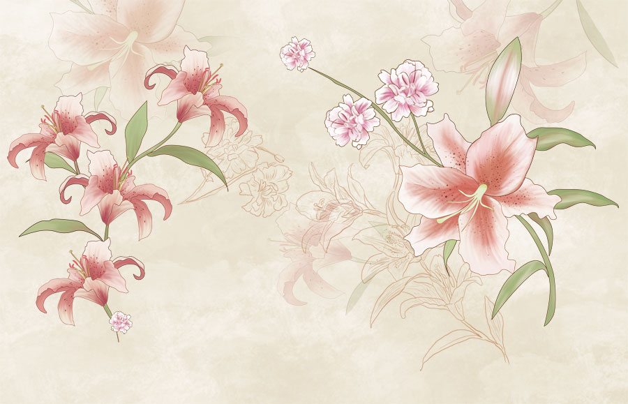 A040785-AMC-001-时尚简约-百合花