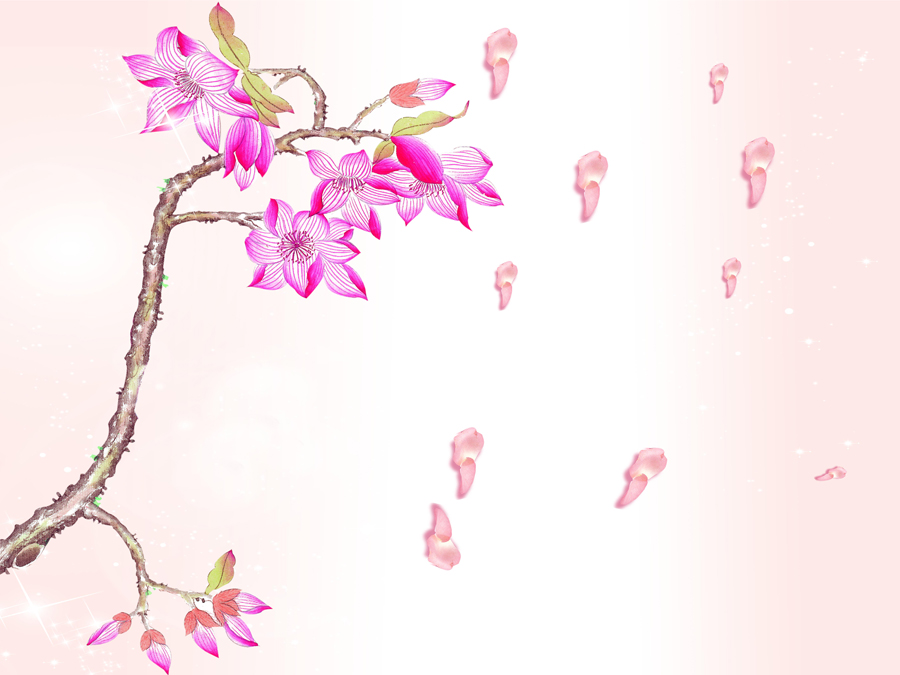 B363时尚简约-百合花