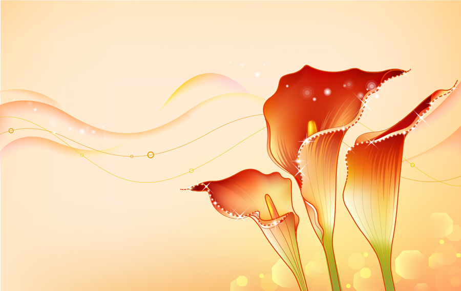 B1164-时尚简约-花类-百合花