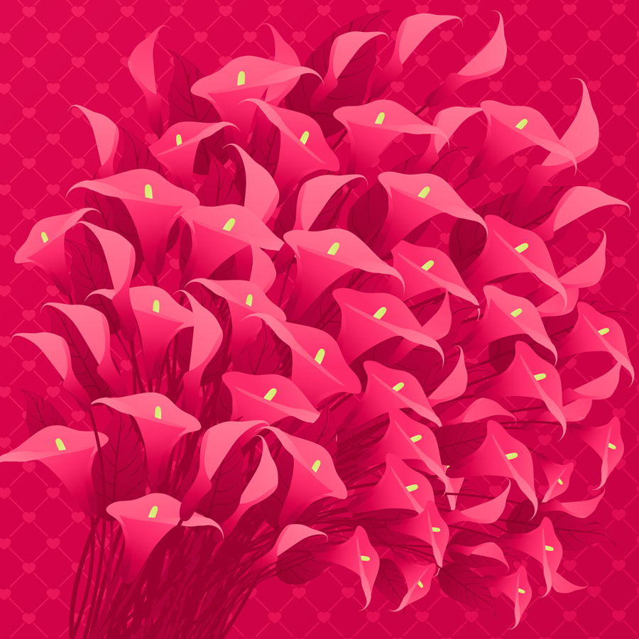 B2210时尚简约-花类-百合花