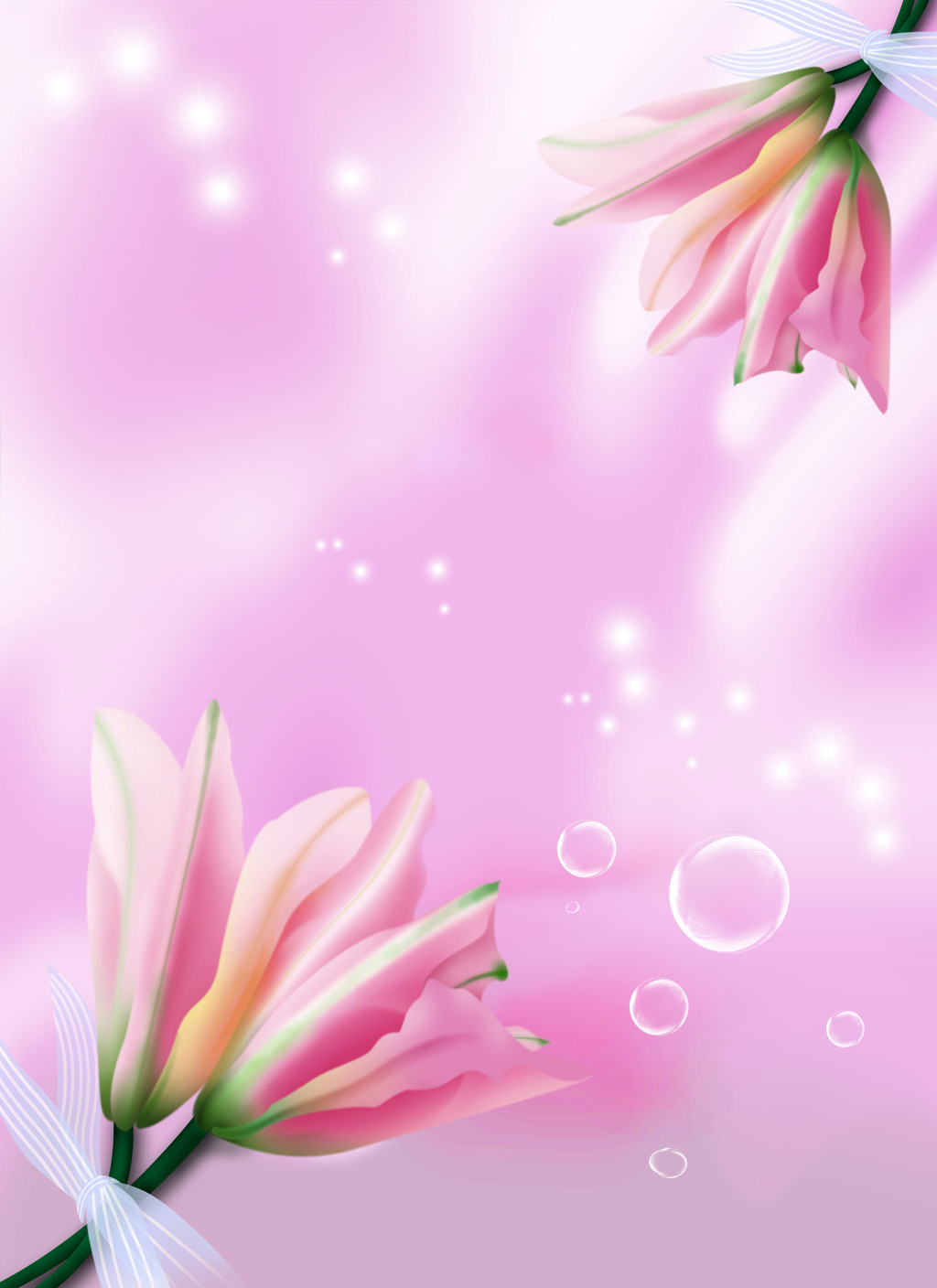 F1347时尚简约-百合花