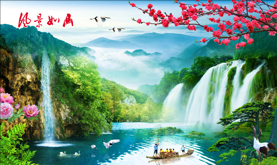 A013113-中式山水-风景如画