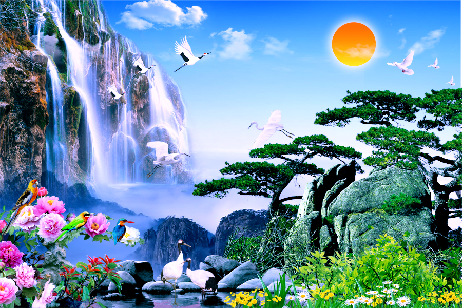 A008951-中式-国画高山流水