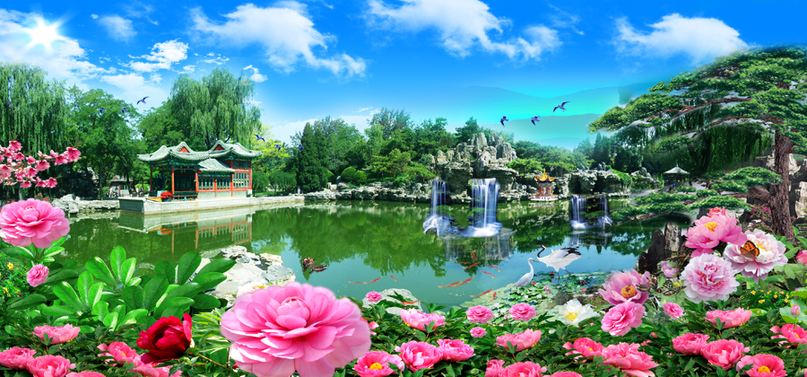 B3353中式-国画-松树