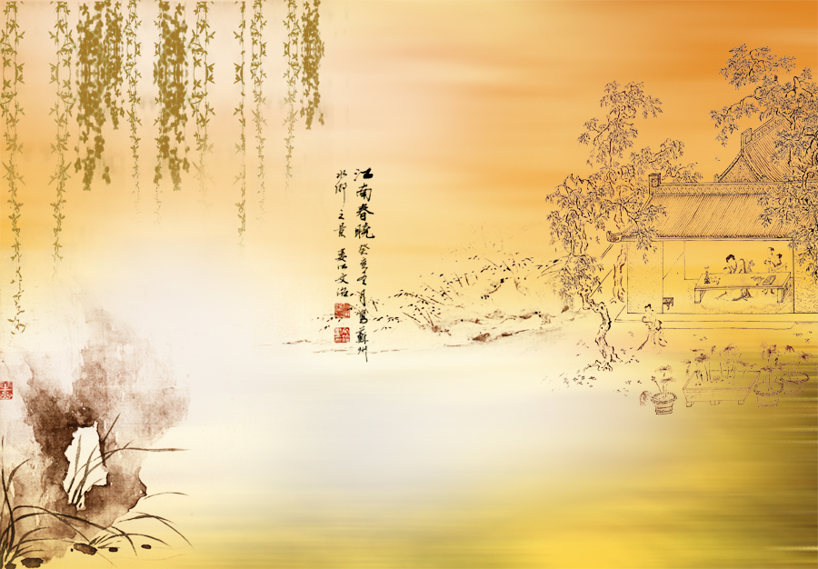 B3603中式-水墨 兰花