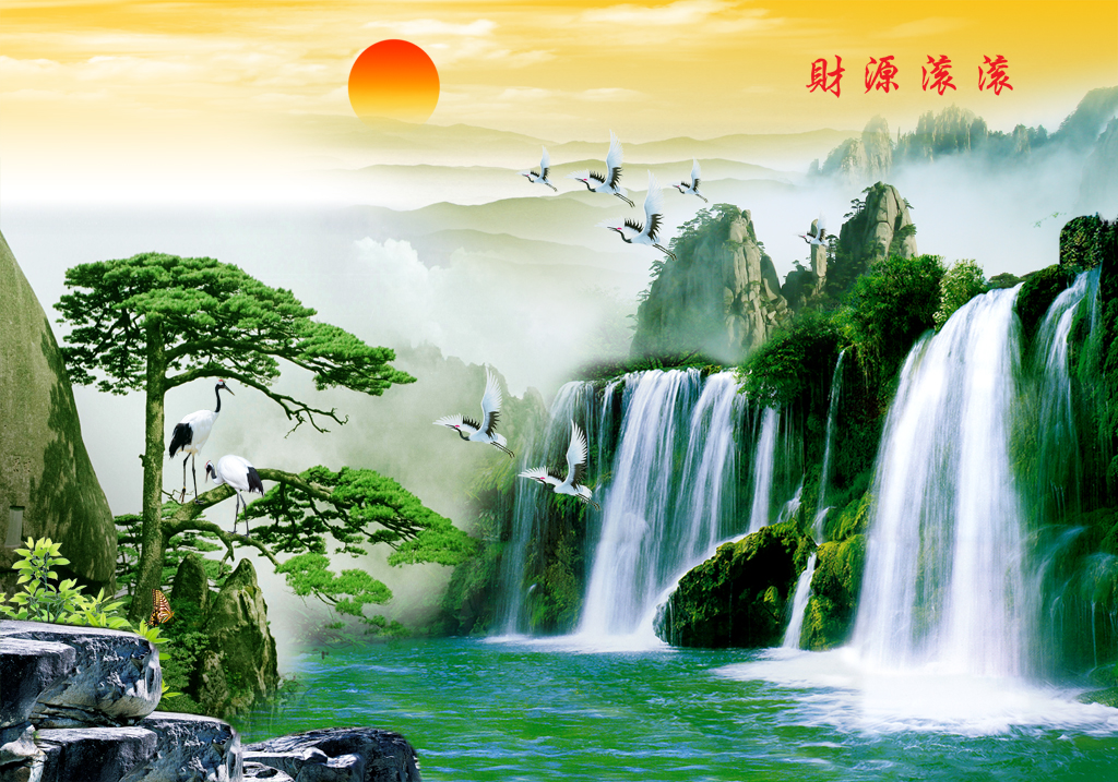 F6616中式-国画-江山如画