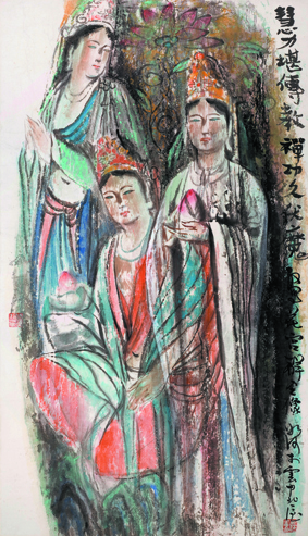A001563中式风韵-国画宗教-佛教-群圣像