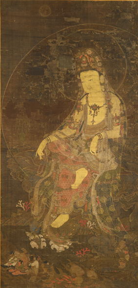 A001568中式风韵-国画宗教-佛教-高丽王朝 水月观音