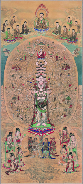 A001574中式风韵-国画宗教-佛教-千手观音菩萨画像