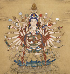 A001576中式风韵-国画宗教- 佛教-清 丁观鹏 宝相观