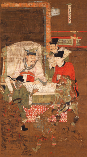 A001606中式风韵-国画宗教-佛教-十王图之变成王