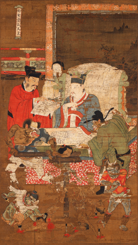 A001612中式风韵-国画宗教- 佛教-十王图之泰山王