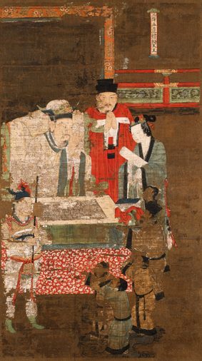 A001613中式风韵-国画宗教- 佛教-十王图之五道耘轮