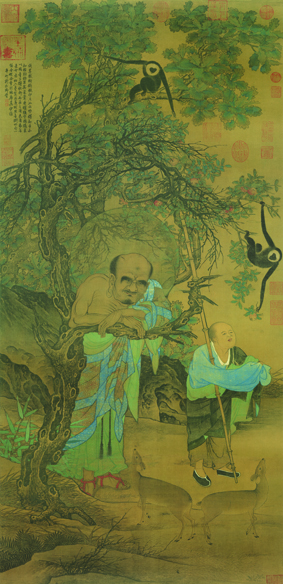 A001615中式风韵-国画宗教-佛教-（玄）刘松年 罗汉