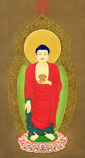 A001617中式风韵-国画宗教- 佛教阿弥陀佛