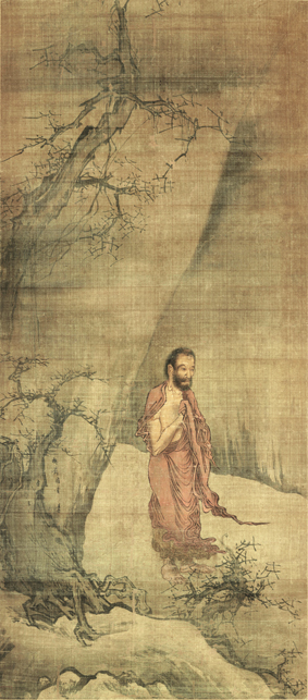 A001620中式风韵-国画宗教-佛教-梁楷 出山释迦 东