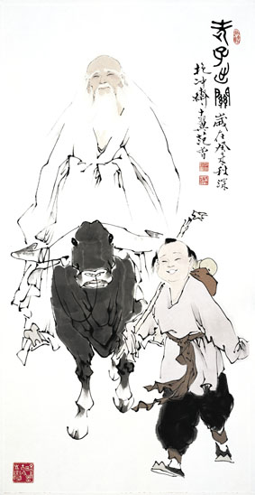 A001626中式风韵-国画宗教-佛教-范增－老子出关