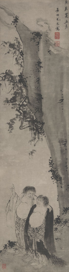 A001631中式风韵-国画宗教-佛教-寒山拾得图