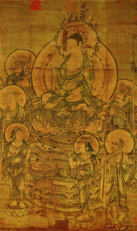 A001638中式风韵-国画宗教- 佛教-如来说法图
