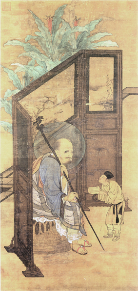 A001643中式风韵-国画宗教-佛教-宋 刘松年 书汉图