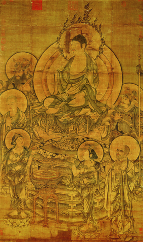 A001650中式风韵-国画宗教- 佛教-如来说法图