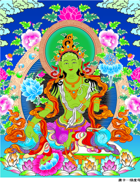 A001687中式风韵-国画宗教-佛教-唐卡-