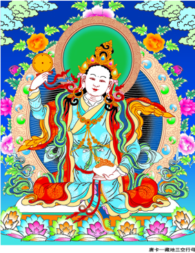 A001695中式风韵-国画宗教- 佛教-唐卡-莲藏地三行
