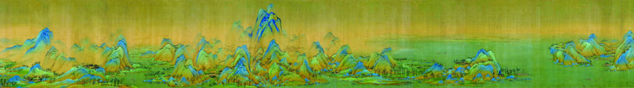 A008826-中式风韵-长卷字画 千里江山图C段