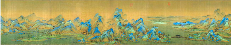 A008826-中式风韵-长卷字画 千里江山图(2)