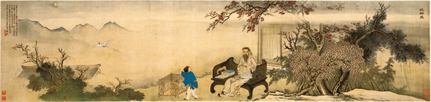 A008828-中式风韵-长卷字画-放鸟图