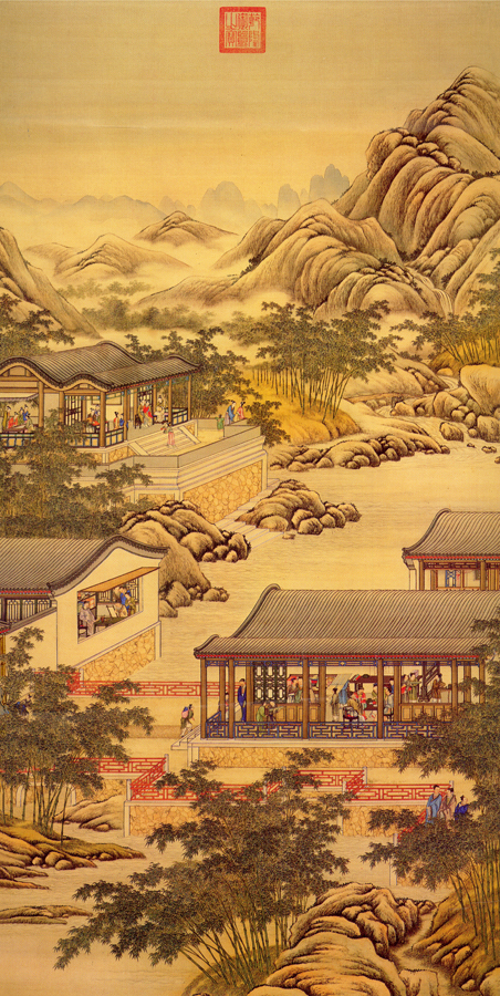 A012512-中式风韵-长卷字画A012512-中式风韵-长卷字