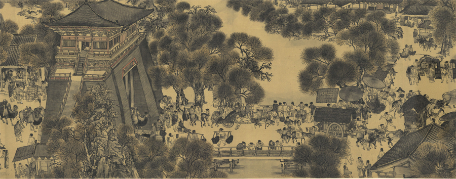 B4506-02-中式风韵-长卷字画 清明上河图