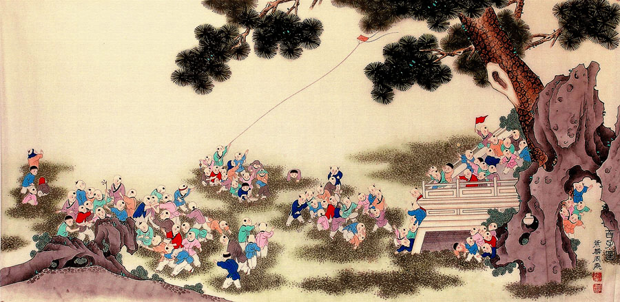B4481-中式风韵-长卷字画