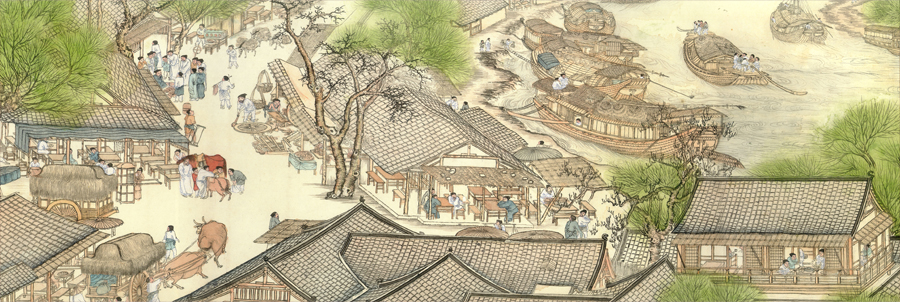B4505-01-中式风韵-长卷字画 清明上河图