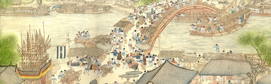 B4505-02-中式风韵-长卷字画 清明上河图