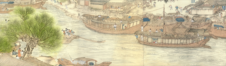 B4505-03-中式风韵-长卷字画 清明上河图