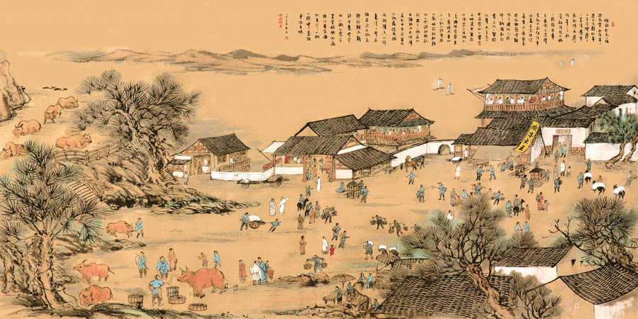 B4719中式风韵-长卷字画