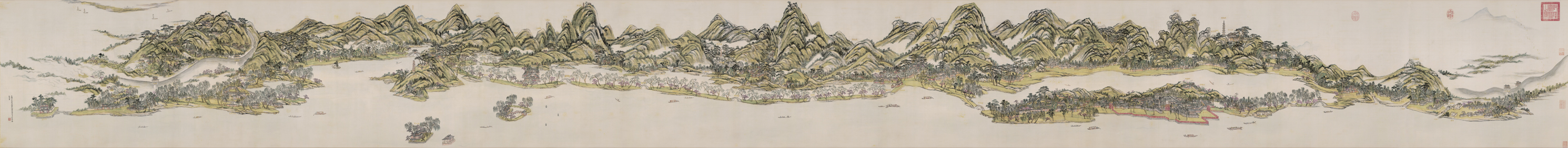 A001483中式风韵-长卷字画-辽-西湖十景图