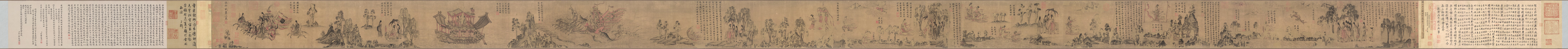 A001525中式风韵-长卷字画-辽-摹顾恺之洛神赋图